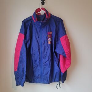 Vintage Umbro Womens Windbreaker‎ Track Jacket Size Large 90s Retro Colorful Y2k